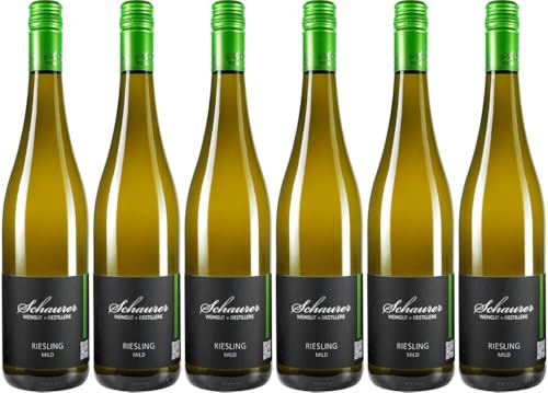 6x Riesling Mild 2022 - Weingut Michael Schaurer, Pfalz - Weißwein von Weingut Michael Schaurer