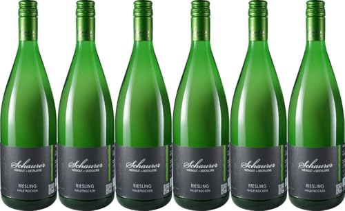 6x Riesling halbtrocken 2023 - Weingut Michael Schaurer, Pfalz - Weißwein von Weingut Michael Schaurer