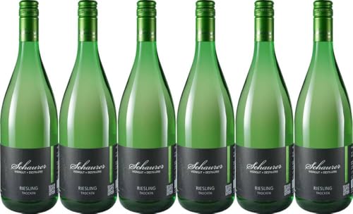 6x Riesling trocken 2023 - Weingut Michael Schaurer, Pfalz - Weißwein von Weingut Michael Schaurer