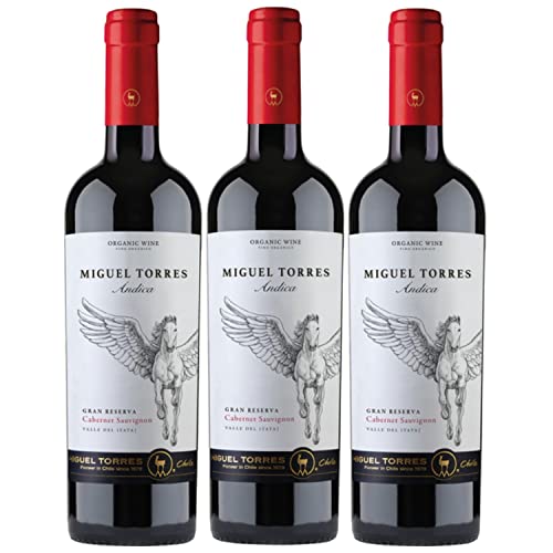 Miguel Torres Andica Cabernet Sauvignon Gran Reserva Rotwein Wein Trocken Chile I Versanel Paket (3 x 0,75l) von Weingut Miguel Torres
