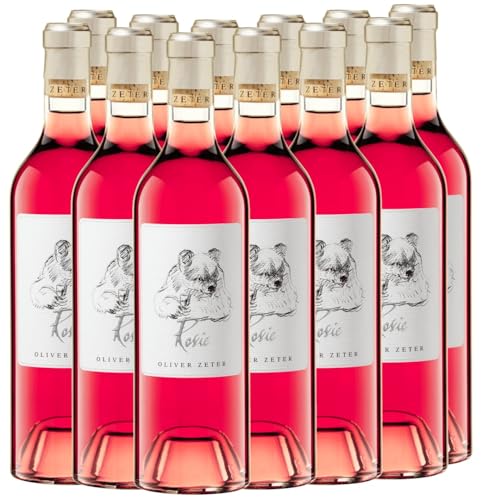 Rosie trocken Oliver Zeter Roséwein 12 x 0,75l VINELLO - 12 x Weinpaket inkl. kostenlosem VINELLO.weinausgießer von Weingut Oliver Zeter