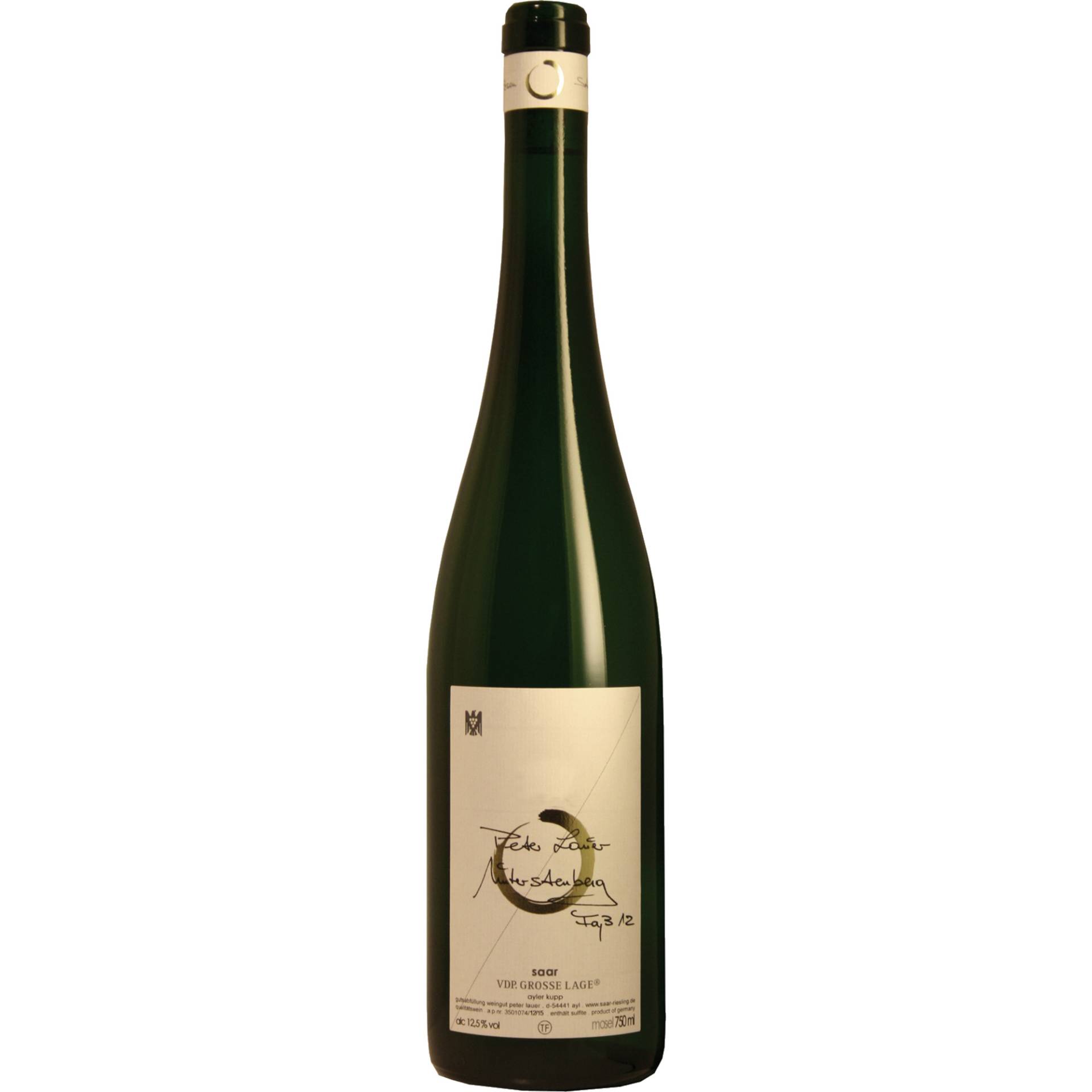 Riesling Unterstenberg Faß 12, feinherb, Mosel, Mosel, 2021, Weißwein von Weingut Peter Lauer,54441,Ayl,Deutschland