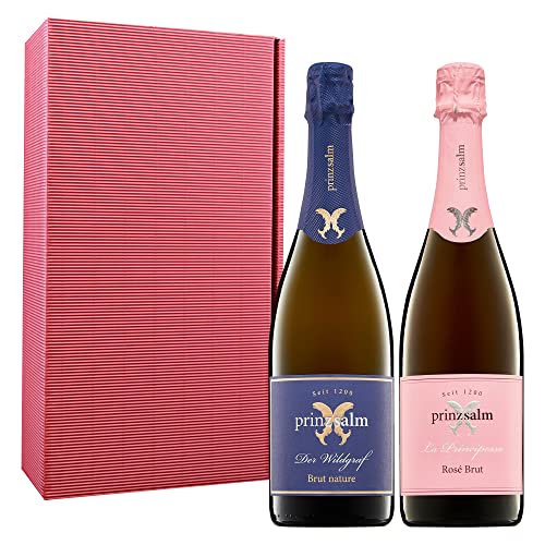 Prinz Salm 2er Sekt Geschenkset Selektion je 1x0,75l VDP.Sekt - Wildgraf Pinot Brut Nature + Principessa brut von Prinz Salm