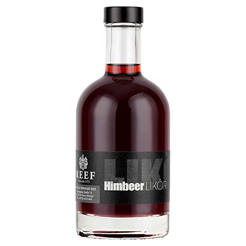 Himbeerlikör – Fruchtiger Likör aus sonnengereiften Himbeeren, Premiumqualität aus der BLACK LINE, ideal für Cocktails & Desserts, 350 ml, 25% Vol. von Weingut Reef