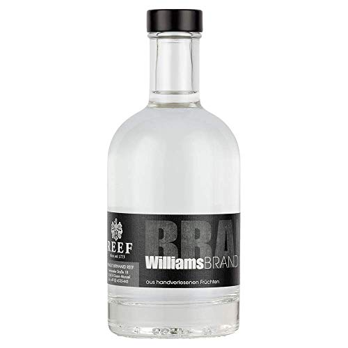 Williams Brand – Feinster Birnenbrand aus regionalen Gärten, Premiumqualität aus der BLACK LINE, ideal als Digestif, 350 ml, 40% Vol. von Weingut Reef