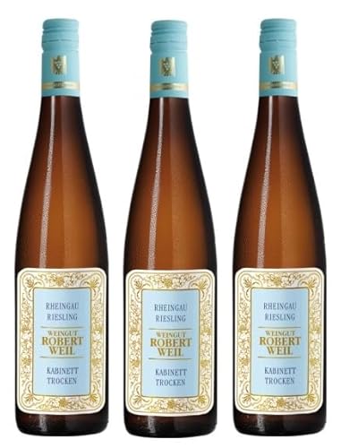 3x 0,75l - 2022er - Robert Weil - Riesling - Kabinett trocken - VDP.Gutswein - Prädikatswein Rheingau - Deutschland - Weißwein trocken von Weingut Robert Weil