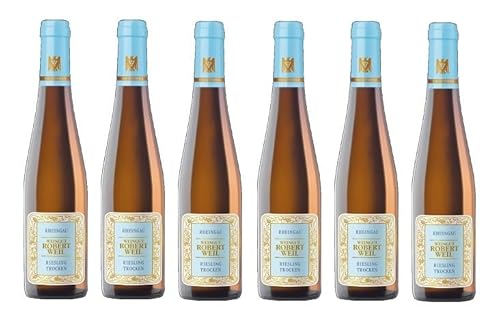 6x 0,375l - 2023er - Robert Weil - Riesling - HALBE - VDP.Gutswein - Qualitätswein Rheingau - Deutschland - Weißwein trocken von Weingut Robert Weil