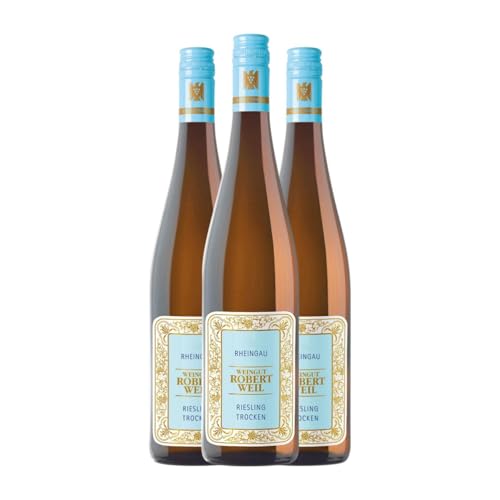 Robert Weil Riesling Trocken Rheingau 75 cl Rotwein (Karton mit 3 Flaschen von 75 cl) von Weingut Robert Weil