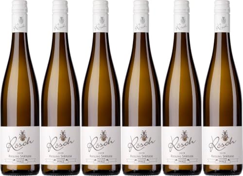 6x Riesling Spätlese trocken 2019 - Weingut Rösch, Pfalz - Weißwein von Weingut Rösch