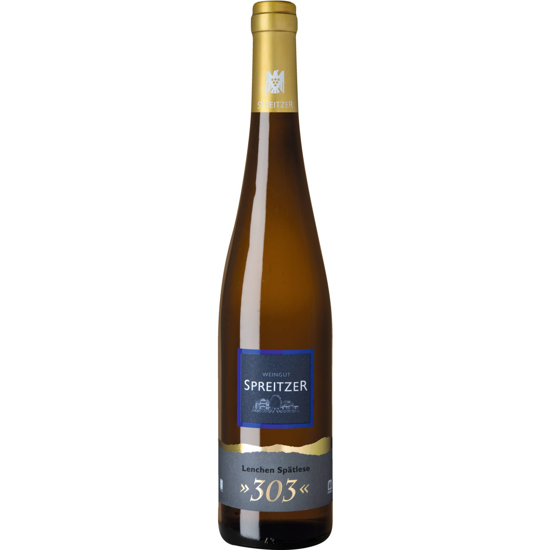 Oestricher Lenchen Riesling Spätlese 303, Riesling Spätlese, Rheingau, Rheingau, 2022, Weißwein von Weingut Spreitzer,65375,Oestrich-Winkel,Deutschland