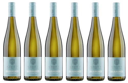 6x 0,75l - 2023er - Weingut Steitz - Vulkanstein - Grauburgunder - Qualitätswein Rheinhessen - Deutschland - Weißwein trocken von Weingut Steitz