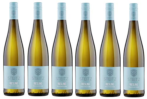 6x 0,75l - 2023er - Weingut Steitz - Vulkanstein - Riesling - Qualitätswein Rheinhessen - Deutschland - Weißwein trocken von Weingut Steitz