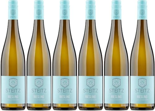 6x Riesling Vulkanstein Gutswein trocken 2023 - Weingut Steitz, Rheinhessen - Weißwein von Weingut Steitz