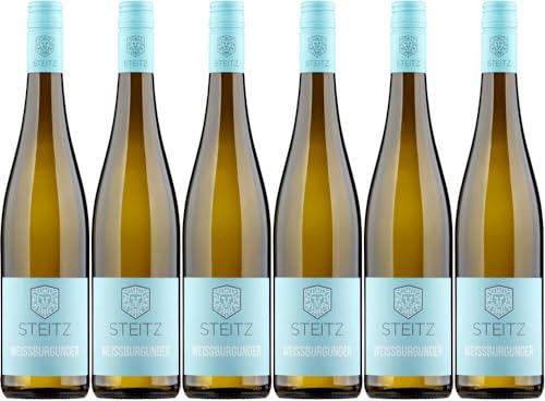 6x Weißburgunder Gutswein trocken 2023 - Weingut Steitz, Rheinhessen - Weißwein von Weingut Steitz