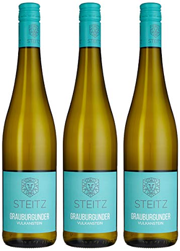 Weingut Steitz Grauer Burgunder trocken Vulkangestein, 3er Pack (3 x 750 ml) von Weingut Steitz