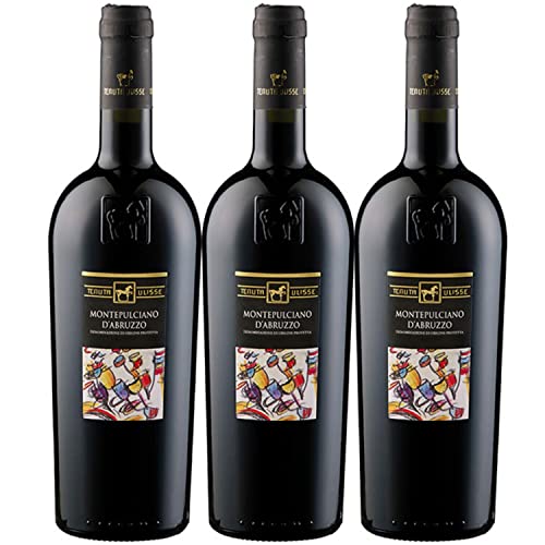 Tenuta Ulisse Montepulciano d'Abruzzo Rotwein Wein Trocken DOP Italien Inkl. FeinWert E-Book (3 x 0,75l) von Weingut Ulisse