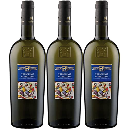 Tenuta Ulisse Trebbiano d’Abruzzo Weißwein Wein Trocken DOP Italien I Versanel Paket (3 x 0,75l) von Weingut Ulisse