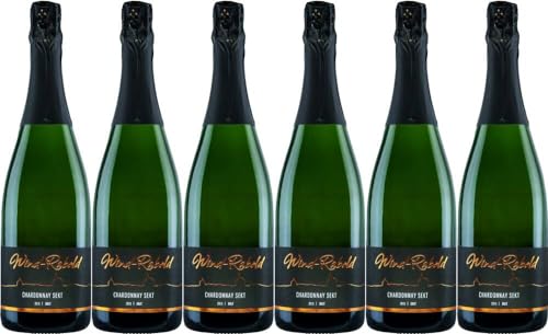 6x Chardonnay-Sekt brut 2021 - Weingut Wind-Rabold, Pfalz - Weißwein von Weingut Wind-Rabold