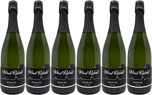 6x Riesling-Sekt brut 0Ltr. 2019 - Weingut Wind-Rabold, Pfalz - Weißwein von Weingut Wind-Rabold