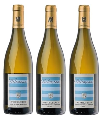 3x 0,75l - 2023er - Weingut Wittmann - Westhofener Weißer Burgunder & Chardonnay - VDP.Ortswein - Qualitätswein Rheinhessen - Deutschland - Weißwein trocken von Weingut Wittmann