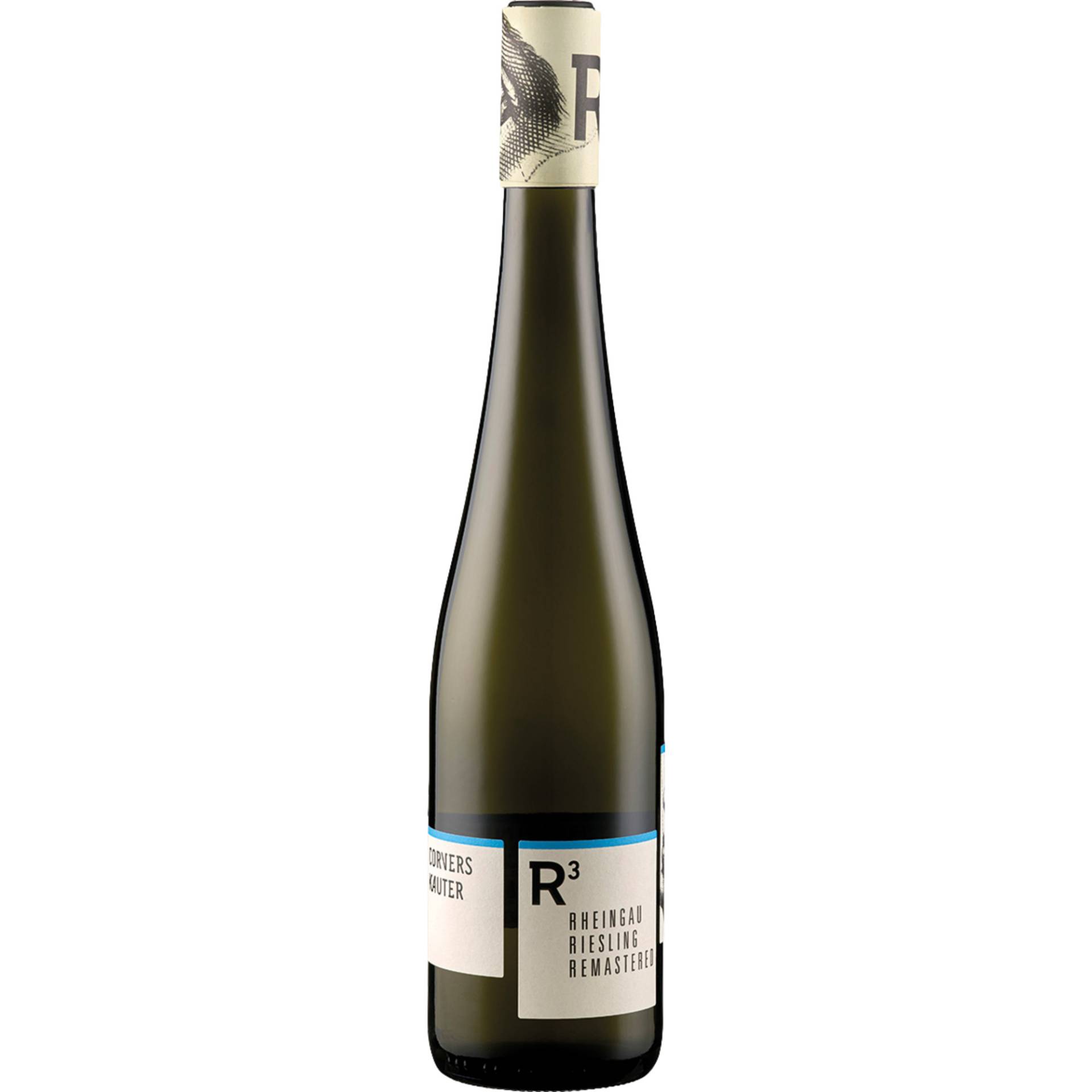 Riesling Remastered R3 QbA Bio, Trocken, Rheingau, Rheingau, 2023, Weißwein von Weingut & Weinhaus Dr. Corvers-Kauter,   DE 65375 Oestrich-Winkel