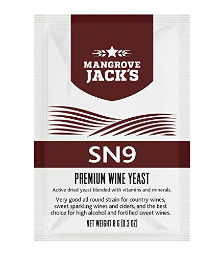 Weinhefe - Mangrove Jack's SN9-8g/25L Trocken Hefe für Weißwein und Rotwein von Weinhefe - Mangrove Jack's