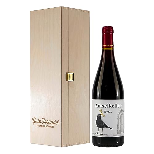 Amselkeller -lieblich- Rotwein mit HK von Weinkellerei Hechtsheim