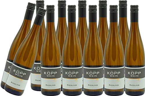 12 Flaschen 2023er Riesling Auslese lieblich Weißwein 0,75l, direkt vom Erzeuger: Weingut Kopp in Ranschbach von Weinkellerei Kopp