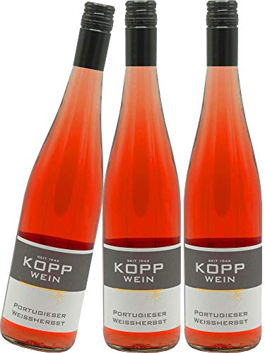 3 Flaschen 2023er Portugieser Rosè lieblich Deutscher Qualitätswein 0,75l, direkt vom Erzeuger: Weingut Kopp in Ranschbach von Weinkellerei Kopp