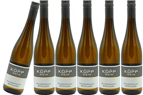 6 Flaschen 2023er Chardonnay Spätlese lieblich Weißwein 0,75l, direkt vom Erzeuger: Weingut Kopp in Ranschbach von Weinkellerei Kopp