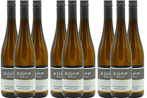 9 Flaschen 2023er Chardonnay Spätlese lieblich Weißwein 0,75l, direkt vom Erzeuger: Weingut Kopp in Ranschbach von Weinkellerei Kopp