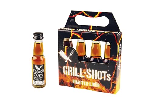 Weisenbach Geschenke & Ideen - Schnaps-4er GRILL-SHOTs - Kräuter-Likör 4x0,02l - 30% vol. von Weisenbach Edelbrände