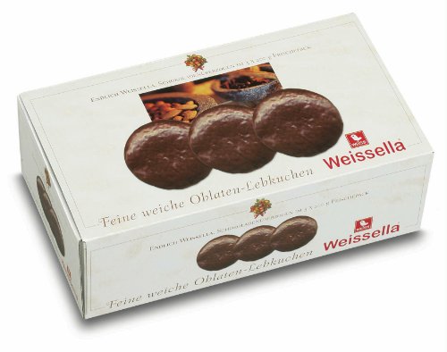 WEISS Weissella XXL Oblaten Lebkuchen mit Schokoladenüberzogen 3x 200g (600g) von Weiss