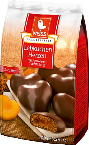 Weiss Gefüllte Herzen zartbitter Lebkuchen 150g von Weiss