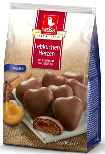 Weiss Gefüllte Lebkuchen Herzen Vollmilch (0.3 kg) von Weiss