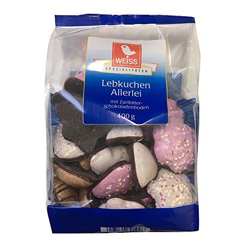 Weiss Lebkuchen Allerlei mit Zartbitterschokoladenboden (400g Packung) von Weiss