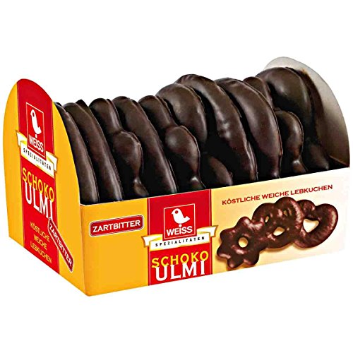 Weiss Schoko Ulmi Herzen-Sterne-Brezeln Zartbitter Köstliche Weiche Lebkuchen 3x (150g) von Weiss