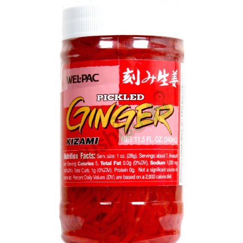 Welpi eingelegter Ingwer (Kizami Beni Shouga / Shoga) 340g von Wel-Pac