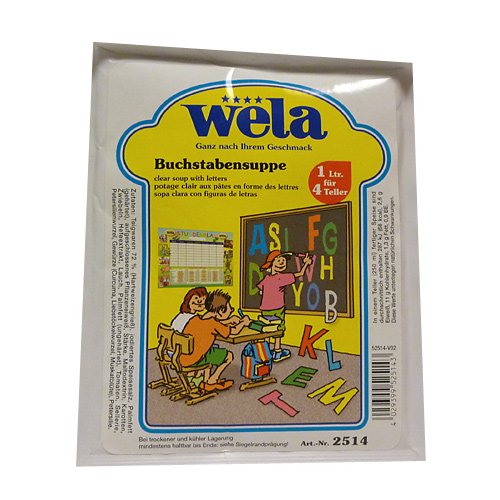 Kare Suppe mit Buchstaben-Nudeln von Wela