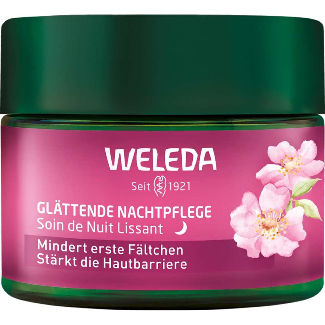 Glättende Nachtpflege Wildrose & Weisser Tee von Weleda