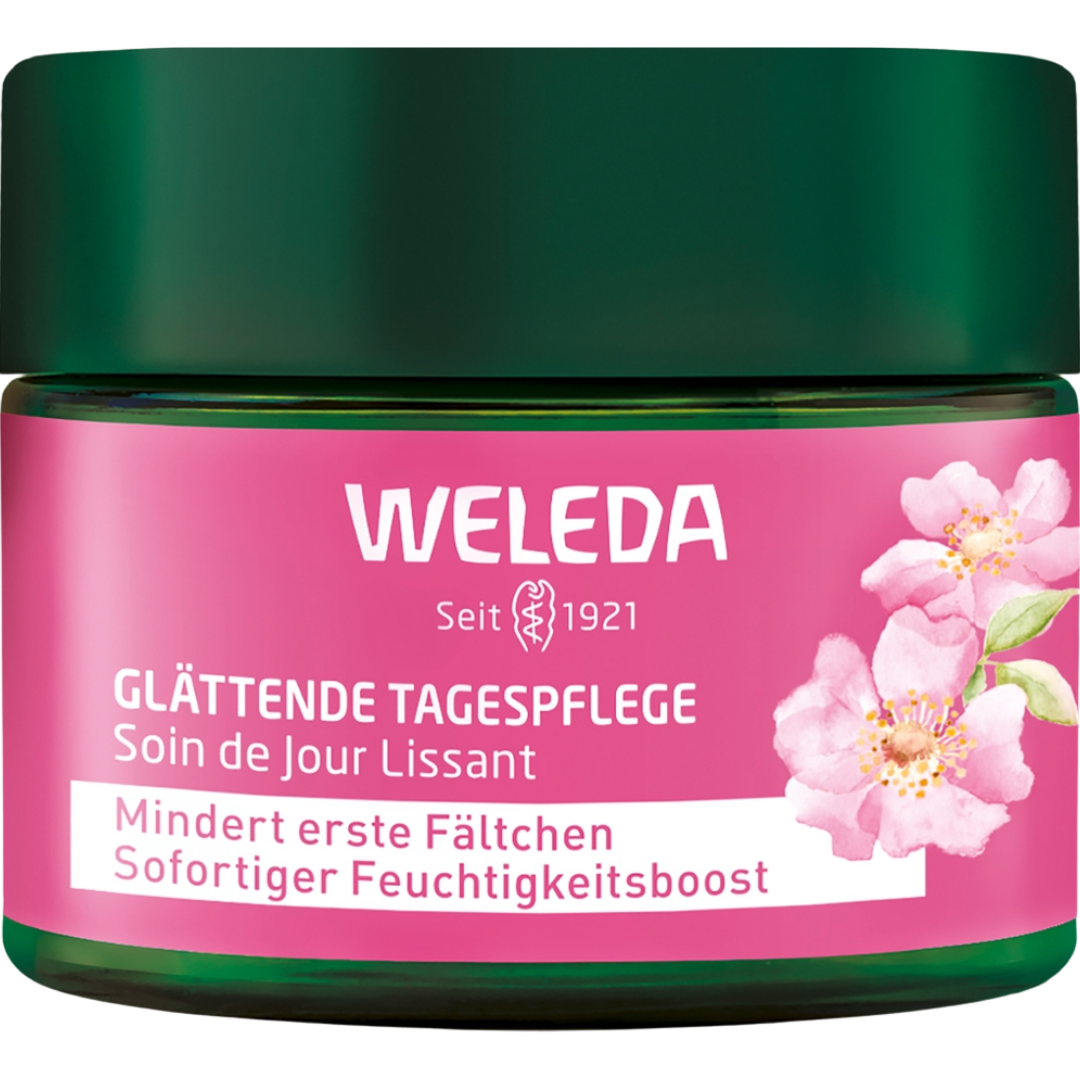 Glättende Tagespflege Wildrose & Weisser Tee von Weleda