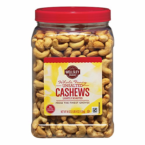 Wellsley Farms Ungesalzene geröstete ganze Cashewkerne, 1,1 kg. von Wellsley Farms