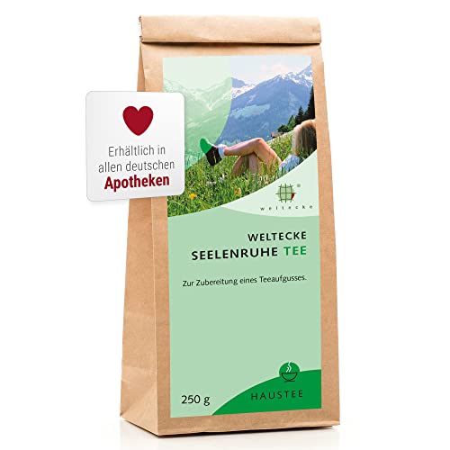 Weltecke Seelenruhe-Tee 250 g | In Deutschland kontrolliert & hergestellt | Naturbelassener Kräuter-Tee mit Lavendel, Melisse & Passionsblume | Frisch abgefüllter Abend-Tee | Loser Beruhigungs-Tee von Weltecke