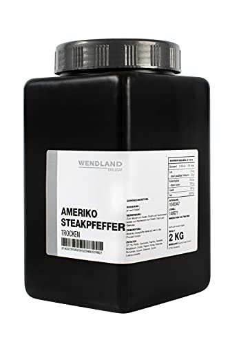 Wendland Ameriko Steakpfeffer, 2 kg BBQ- und Grillgewürzzubereitung mit geschrotetem Pfeffer von Wendland Spice & Food