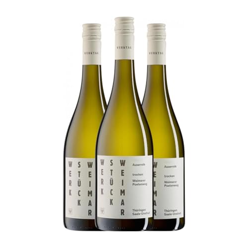 Werkstück Weimar Poetenweg Pinot Auxerrois Trocken 75 cl Weißwein (Karton mit 3 Flaschen von 75 cl) von Werkstück Weimar