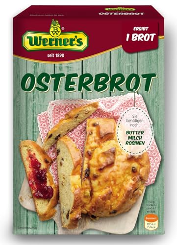 Werner´s Osterbrot, 350g Backmischung für ein Brot, 6 Packungen pro Karton von Werner´s