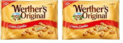 Werther's Original – 1 x 1000g Großpackung – Klassische Sahnebonbons mit leckerem Karamellgeschmack (Packung mit 2) von Werther's Original