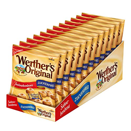 Werther's Original Sahnebonbons zuckerfrei (12 x 70g) / Karamellbonbons ohne Zucker von Werther's Original