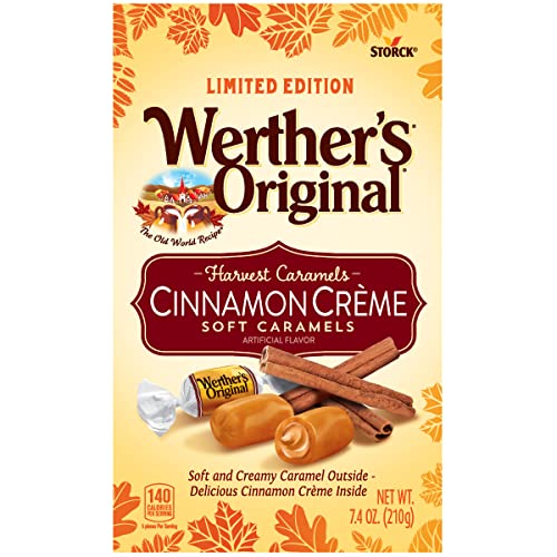 Werther's Soft Cinnamon Caramel, Chewy Fall Edition Cinnamon Cream Flavor,8 oz Beutel von Werther's Original