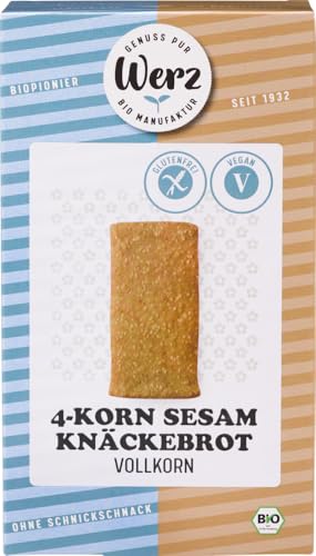 4-Korn Sesam Knäckebrot, glutenfrei von Werz